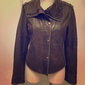 Mark New York Genuine Leather moto jacket sz S
